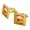 Gold, variant on Bees Are My Bros Funny Humor Square Cufflink Set - Silver or Gold