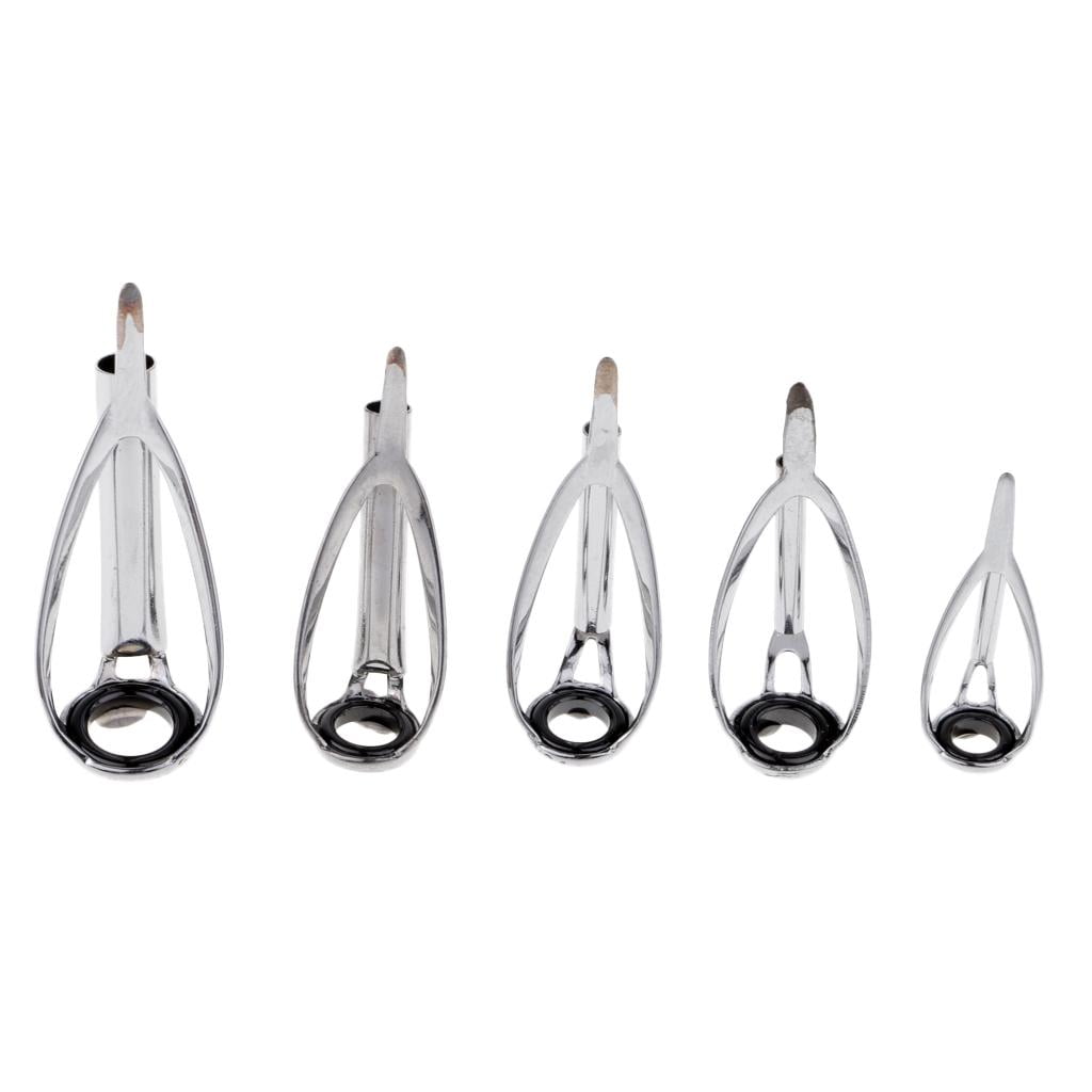 Almencla Guides de Canne à Pêche en Acier Inoxydable Réparation de Canne Bricolage Anneaux Oeil 5,0 mm Almencla Guides de Canne à Pêche en Acier Inoxydable Réparation de Canne Bricolage Anneaux Oeil 5,0 mm