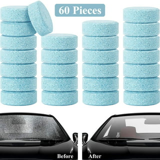 Ragnify 120 Pieces Car Windshield Washer Tablets Glass Concentrated Wiper  Cleaning Washer Fluid Tablets for Car Kitchen and Room Window- 6mm
