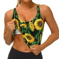thumbnail image 4 of Vsdgher Sunflower 1 Print Women Sleeveless Athletic Tank Top Built-in Bra Camisole Sports Vest for Yoga Running Fitness Exercise with Removable Pads, 4 of 8
