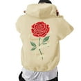 thumbnail image 6 of CONFREE Mens Hoodie Rose Prints Hoodies For Men Graphic Long Sleeve Casual Pullover Hooded Sweatshirts With Pockets, 6 of 8