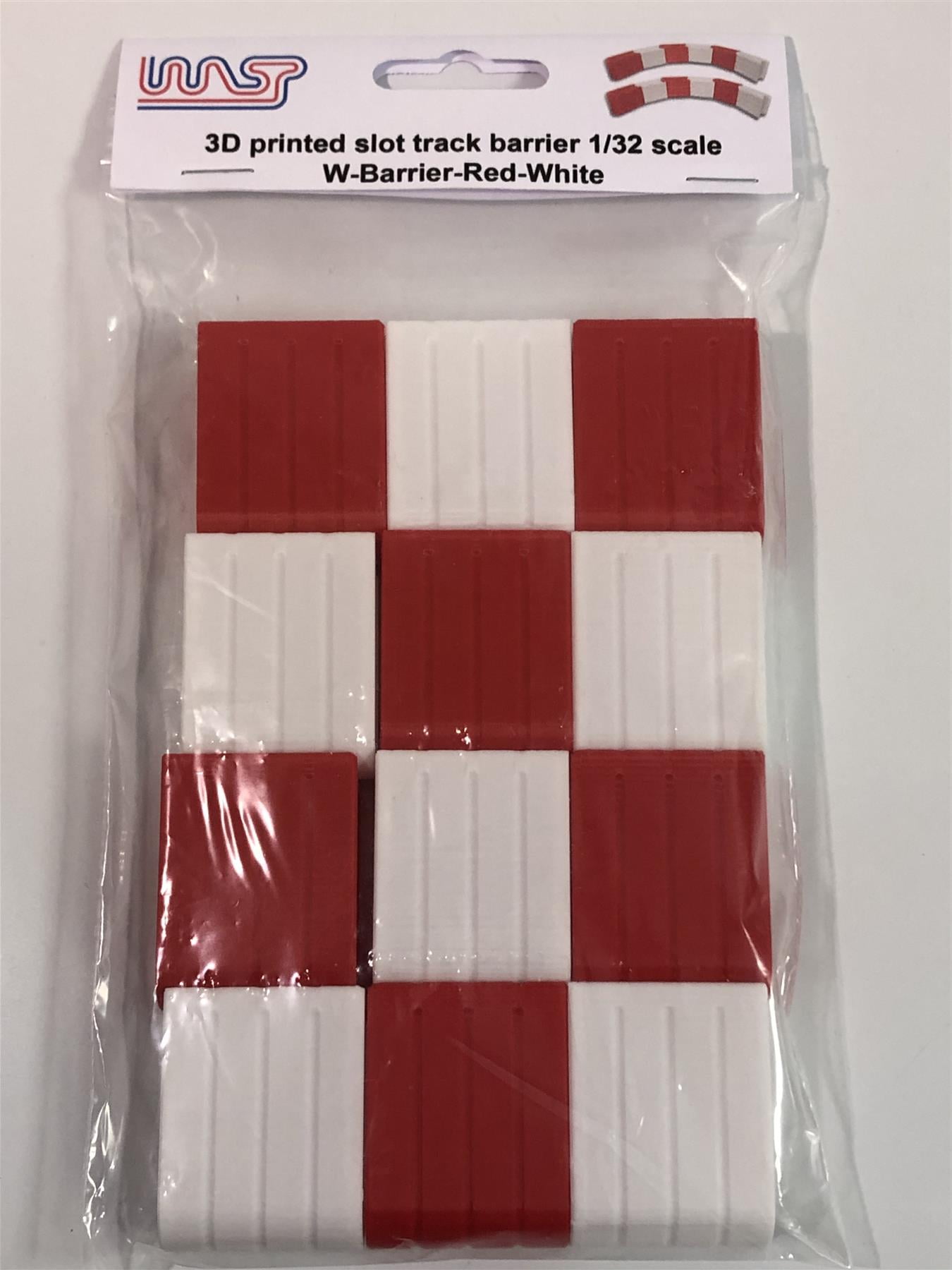 Slot Car Track Scenery Red and White Barriers x 12 132 Scale NEW Wasp