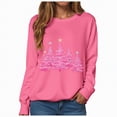 thumbnail image 4 of Towmus Christmas Sweatshirt for Women Cute Xmas Tree Casual Crewneck Sweatshirt Oversized Graphic Pullover Tops, 4 of 6