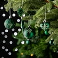 thumbnail image 6 of Sophisticated Red and Green Saturated Ornament Ball Bundle Set, Refined Forest Nature Glittered Patterns on Baubles, 70 Pieces, 6 of 7