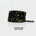 thumbnail image 1 of Shoelaces for Sneaker Flat Gilding Printing Ink Splatter Shoelace Colorful Splash Ink Hand-painted Basketball Shoe Laces for AF1 black yellow 100cm, 1 of 6