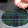 thumbnail image 4 of Seamless Tartan Black Green Plaid Check Pattern Round Carpet Circle Rug Outdoor Patio Area Rug Washable Large Area Rugs Hallway Room Decor Fitness Mats, 4 of 8