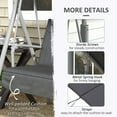 thumbnail image 6 of Resenkos 2-Seater Swing With Canopy & Table, Patio Garden Swing, Poolside Backyard Relaxation, Gray, 6 of 11