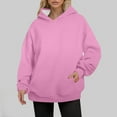 thumbnail image 2 of WENWU Hoodies Sweatshirt for Women Long Sleeve Pullover Hoodies for Women Unisex Hoodie Pink Sweatshirt Women Fall Sweatshirts Trending Fashion, 2 of 9