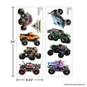 Monster Jam Trucks Wall Decals Pack - Grave Digger Son-Uva Digger El Toro Loco Megalodon Zombie ThunderROARus Sparkle Smash Monster Mutt Vinyl Stickers Bedroom Decorations Peel and Stick Room Decor