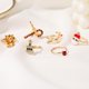 thumbnail image 2 of 6 piezas / juego de anillos de Navidad pueden ajustar anillos de Papá Noel infantiles de aleación fina antióxido, 2 of 5