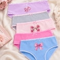 thumbnail image 3 of Princess Rose Toddler Girls Underwear Soft Cotton Brief Panties with Lace 5 Pack, 3 of 6