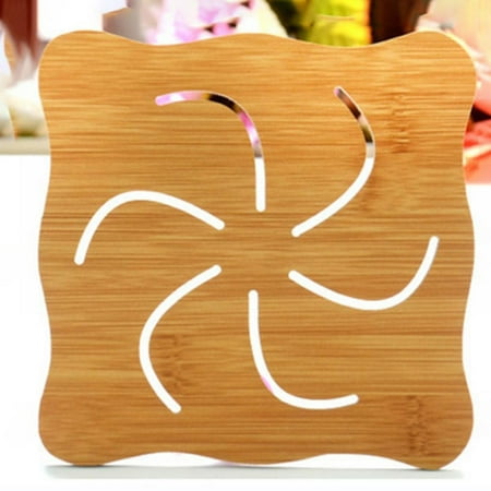 

Retap 1Pc Tableware Pad Hollow Wooden Cute Coaster Kitchen Tableware Mat Placemat Pot Dish Mat Protecting Wood Cup
