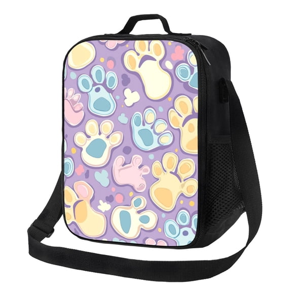 Dog Lunch Bag Reusable Lunch Box Insulated Tote Bag with Adjustable Shoulder Strap