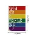 thumbnail image 4 of Welcome Rainbow LGBTQ Garden Flag 12x18 Inch Double Sized Gay Lesbian Bisexual Transgender Pride Yard Outdoor Decoration Flag LG01, 4 of 5