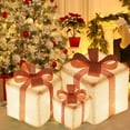 thumbnail image 5 of Fufafayo under $5 Christmas Lighted Gift Boxes, Christmas Decorations Indoor 8 Modes Set of 3 Battery Powered Light Up Present Boxes Christmas Decor for Holiday Party Xmas, 5 of 7