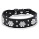 thumbnail image 1 of Collar de perro con diamantes de imitación florales con incrustaciones de diamantes de cristal brillantes de cuero, 1 of 5