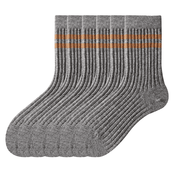 Sookeceks 6 Pairs Wool Crew Socks for Men, Soft Thickened Fleece Mens Trouser Socks for Casual Dress Socks Size 7-11