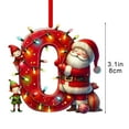 thumbnail image 2 of Colgante acrílico para árbol de Navidad | Adorno con inicial de 26 letras para decoración navideña | Regalo familiar personalizado para fiestas navideñas | Decoración para el árbol del hogar, 2 of 5