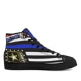 thumbnail image 2 of Military Police High Top Canvas Shoes Sneakers Black Size 9.5, 2 of 7