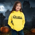 thumbnail image 2 of Arlun Girls Smile Long Sleeve Hoodies Cute Loose Letter Printed Heart Graphic Sweatshirts Tops Casual Baggy Comfortable Drawstring Pullover with Pocket Yellow 10-11Years, 2 of 4