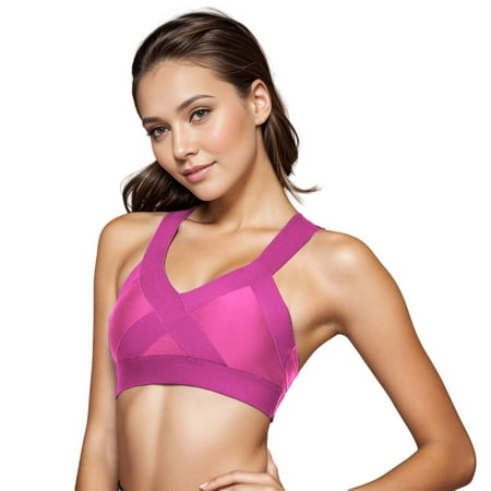 GZWYHT Backless Bra Clearance Bras for Women Woman Intimates Bra Beauty Back Sexy Bra Ladies Yoga Running Sports Underwear Low Back Bra Yoga Bra Push Up Bra Pink XL