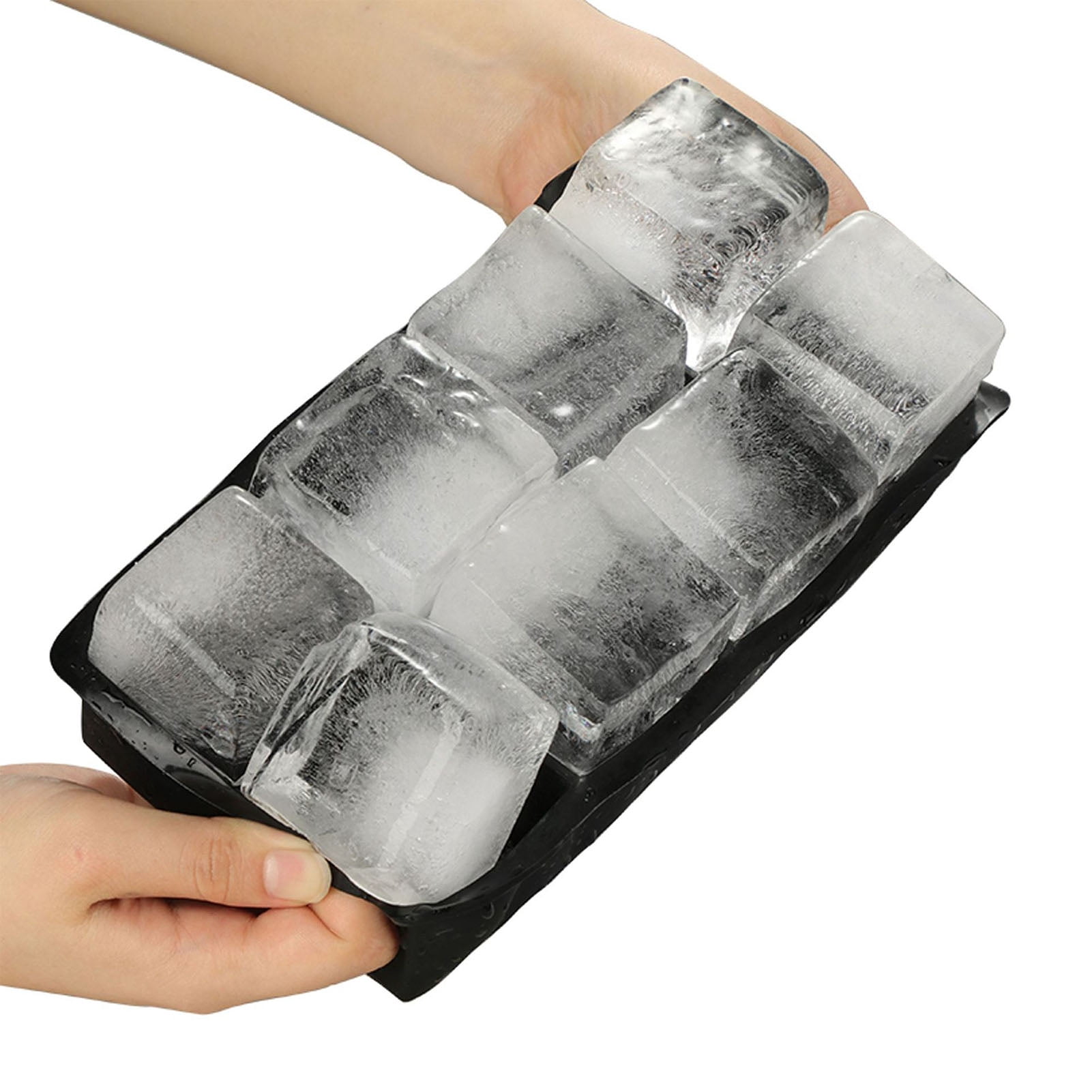 YAHHU Premium Large Silicone Ice Cube Tray Molds Set with Covers Square and Spherical Sphere Ice Maker for Cocktails Whiskey Beverages 5-Piece Complete Home Bartender Kit
