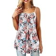 thumbnail image 2 of Qarigey Camiseta sin mangas con tirantes de verano con estampado suelto para mujer Camisetas sin mangas Blanco SG Qarigey AP001915-20, 2 of 5