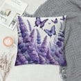 thumbnail image 2 of GOSMITH  Lavender Pillow Covers Spring Purple Floral Throw Pillow Cases Summer Flower Butterfly Pillowcases Art Outdoor Decorative Cushion Case for Home Sofa Couch Bed, 2 of 5