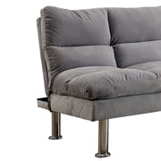 Gray Futon Sofa With Contemporary Style