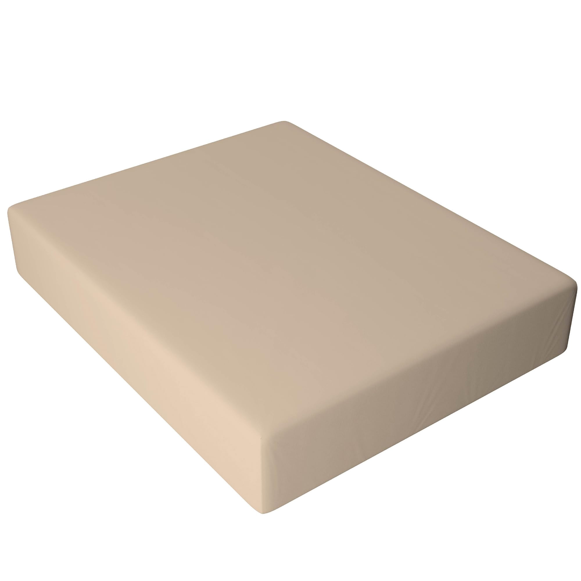 Superity Linen Twin XL Fitted Sheet Made from Cotton. Moisture Wicking Cotton Bed Sheet for Breathable, Dry, and Comfortable Night's Sleep. 200 Thread Count. (Cream)