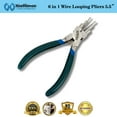thumbnail image 6 of Xcellence 6 in 1 Bail Making Wire Looping Plier for Jewelry Making Repairing, 5.5” Green PVC Non-Slip Comfort Grip, 6 of 17