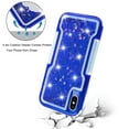 thumbnail image 4 of FIEWESEY Case for iPhone XS MAX,3 in1 Layers Hybrid Liquid Heart Shaped Glitter Flowing Quicksand case Clear Soft Shockproof TPU Slim Protective Cover for iPhone XS MAX(Blue), 4 of 6