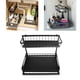 thumbnail image 1 of Organizador Debajo Del Fregadero, Construcción Estable En Forma De L De Acero Al Carbono Debajo Del Fregadero, Estante De Almacenamiento Deslizable De 2 Niveles Para Cocina, 1 of 7