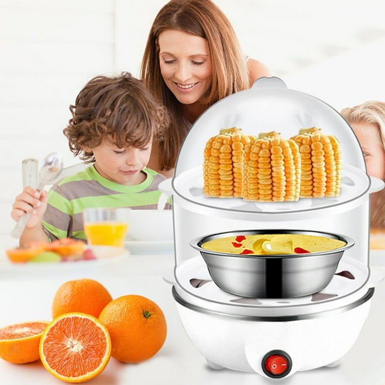 1pc Double-layer Multifunctional Egg Cooker, Stainless Steel Steamer,  Breakfast Machine, For Steam Eggs, Corn And Other Foods, Household Kitchen  Appliance