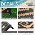 thumbnail image 3 of DEORAB Outdoor Rugs Waterproof Plastic Straw Mat 5'x8' Reversible for RV Patio Deck Beach Black & Brown, 3 of 9