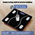 thumbnail image 4 of COWIN Smart Digital Body Fat Scale Rechargeable Bluetooth Connection Electronic Bathroom Scale Personal Bathroom Scale 180kg Capacity Minimalist Design White Edition, Black, 4 of 8
