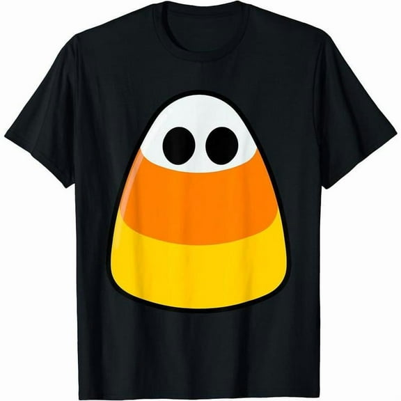 Cute - Candy Graphic Tee,Tops Has Bold “‘Ghost - Candy - Corn’ Pattern” Design,Round Neck Regular Fit T - shirts, Size(S - 5XL)