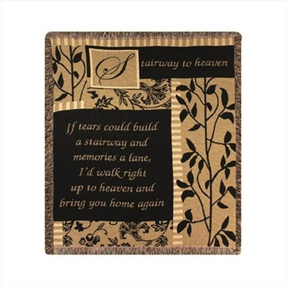 Manual Woodworkers and Weavers  Stairway To Heaven Tapestry Throw Blanket Fashionable Jacquard Woven 50 X 60 in.
