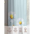 thumbnail image 6 of Daisy Flowers Sheer Curtains 96 Inch Length 2 Panels Set, Spring Floral Leaves Plants Light Blue Voile Window Treatment Semi Sheer Long Curtains Drapes for Bedroom/Living Room/Kitchen 52"x96"x2, 6 of 7