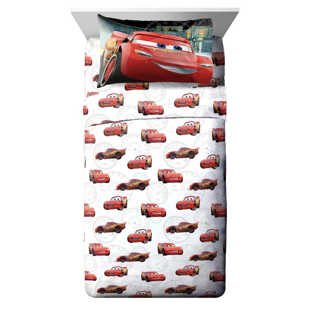 Disney Pixar's Cars Twin Sheet Set, Kid's Bedding Set, 1 Each