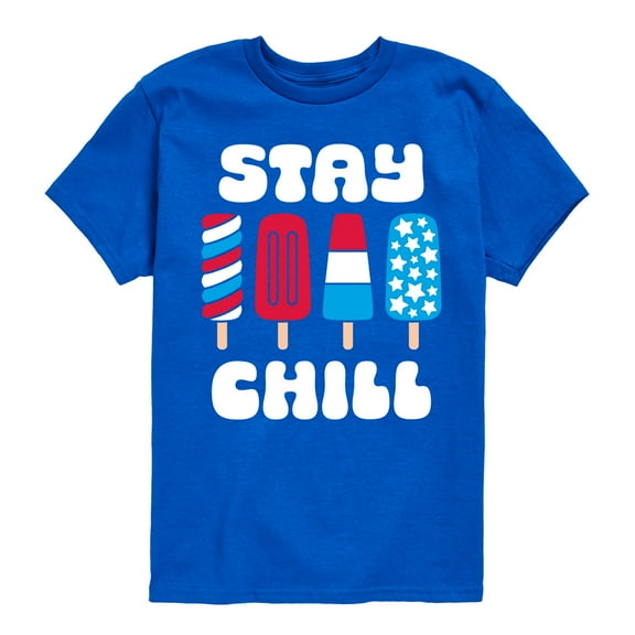 Instant Message - Americana - Stay Chill Patriotic Popsicles - Toddler & Youth Short Sleeve Graphic T-Shirt