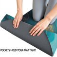 thumbnail image 3 of Teal Gold Wave Marble Pattern Hot Yoga Mat Towel Non Slip for Hot Yoga - Quick-Drying Yoga Mat Cover with 4 Corner Pockets with Travel Bag - Hot Yoga Towel Non Slip 74"x26", 3 of 6