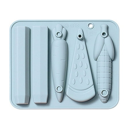 

5 Patterns Vegetable And Fruit Simple Modeling Crayons Chocolate Candy Molars Learning Brushes Silica Gel Moulds Vacuum Pack Bags Metal for Baking Notes for Violists