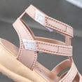 thumbnail image 5 of Xfvqtps Kids Boys Girls Gladiator Sandals Open Toe Hook and Loop Straps Thick Soft Sole Flats Summer Shoes, 5 of 8