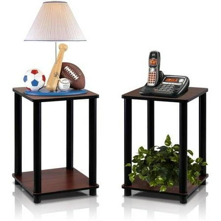 end cherry table furinno dark turn tables tube shelves corner raven storage nightstand pair bedroom simple zoom