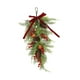 thumbnail image 5 of Guirnalda navideña con forma de lágrima, adorno colgante navideño, corona rústica de hojas para puerta con lazo para chimenea de granja, 5 of 9