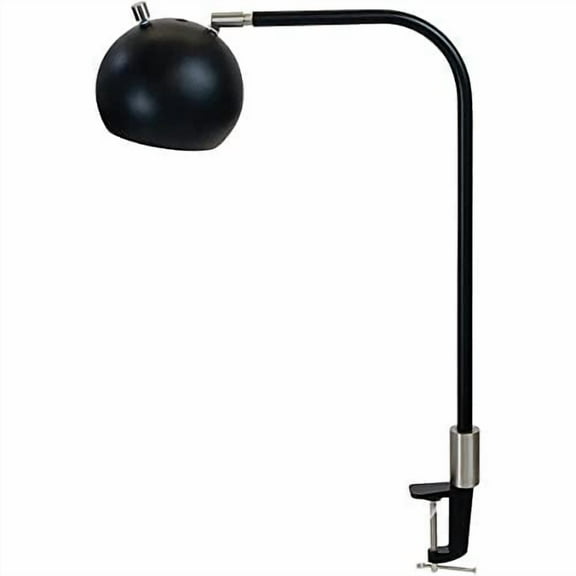 House of Troy Aria  Clip on table  lamp round globe black/satin nickel
