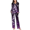 thumbnail image 6 of FAWUUDO Pajamas Women's Long Sleeve Pj Set Soft 2 Piece Loungewear Sleepwear with Jogger Pants, 6 of 7
