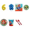 Super Mario Party Supplies Party Pack For 32 With Gold #6 Balloon