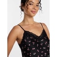 thumbnail image 5 of Joyspun Women's Lace Trim Stretch Satin Chemise, Sizes S-3X, 5 of 5